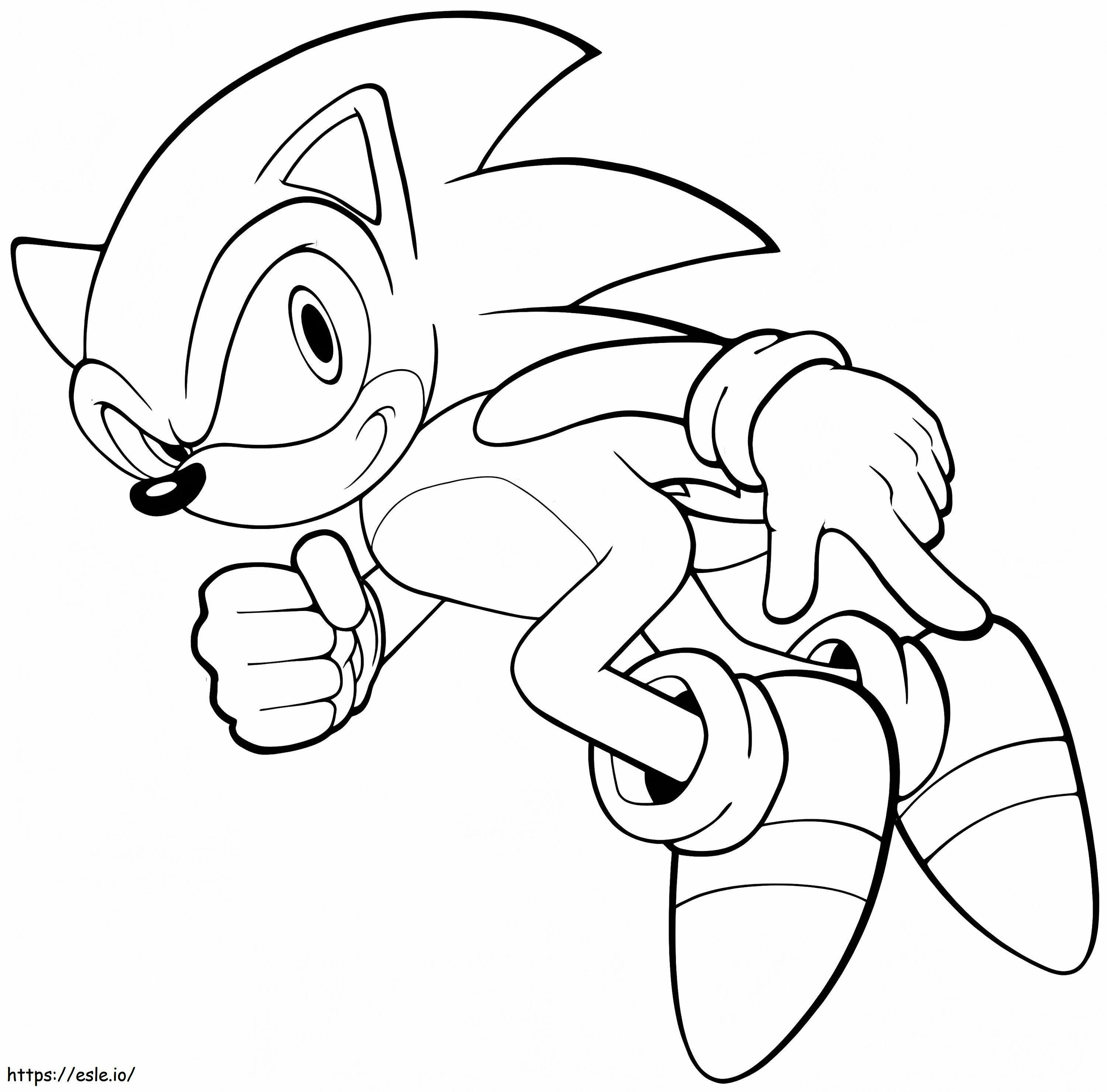 Sonic aleargă de colorat