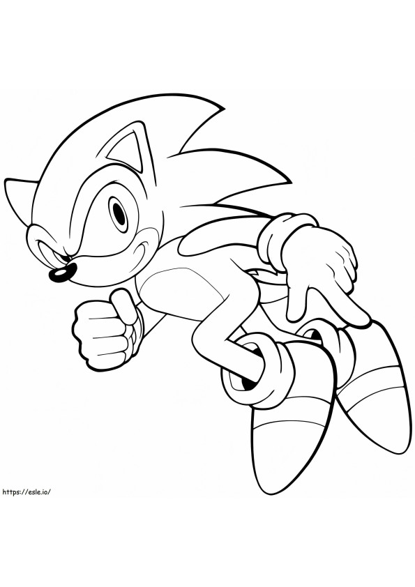 Sonic Runs coloring page