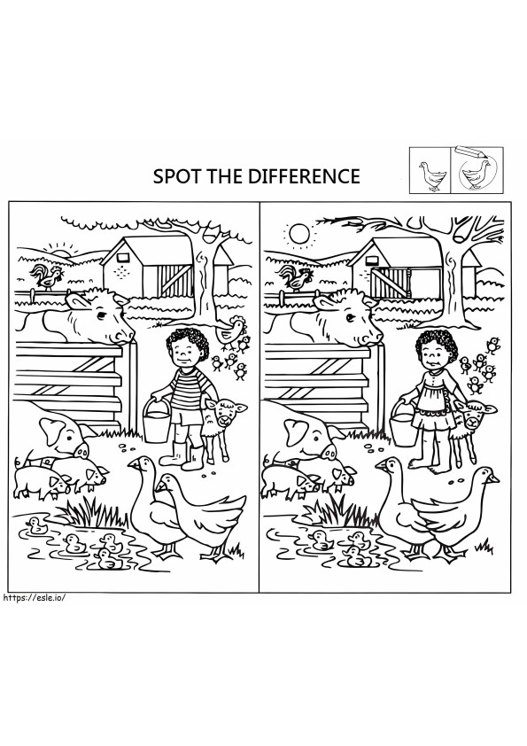 Free Spot The Difference coloring page