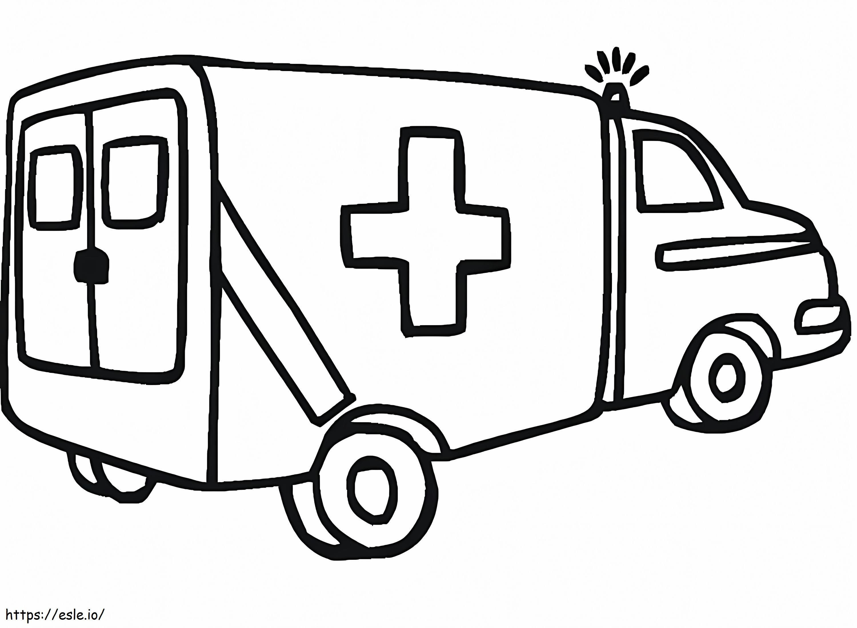 Ambulance 2 coloring page