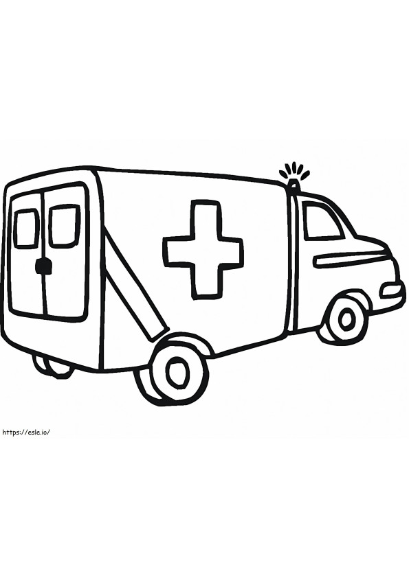 Ambulance 2 coloring page