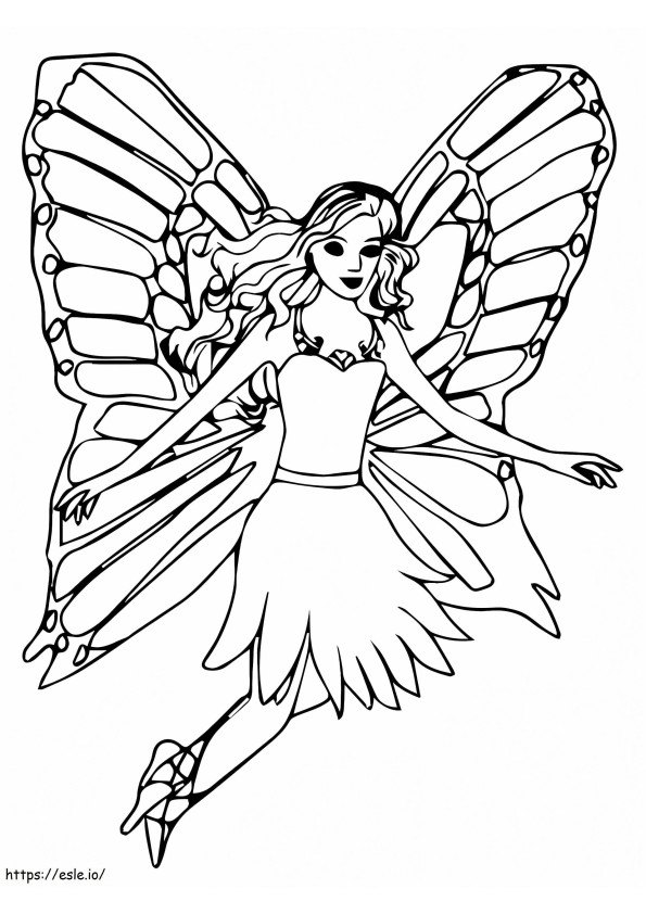Excellent Fairy Princess coloring page