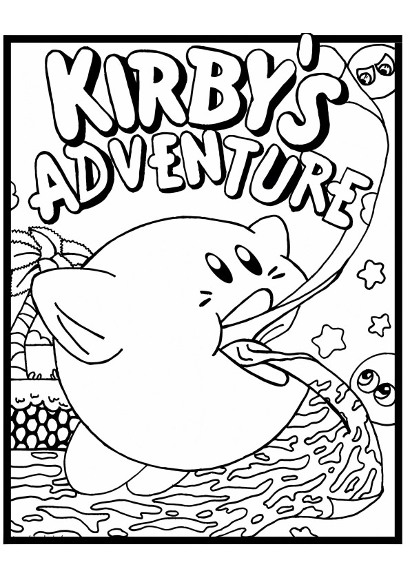 Aventura Kirby para colorear