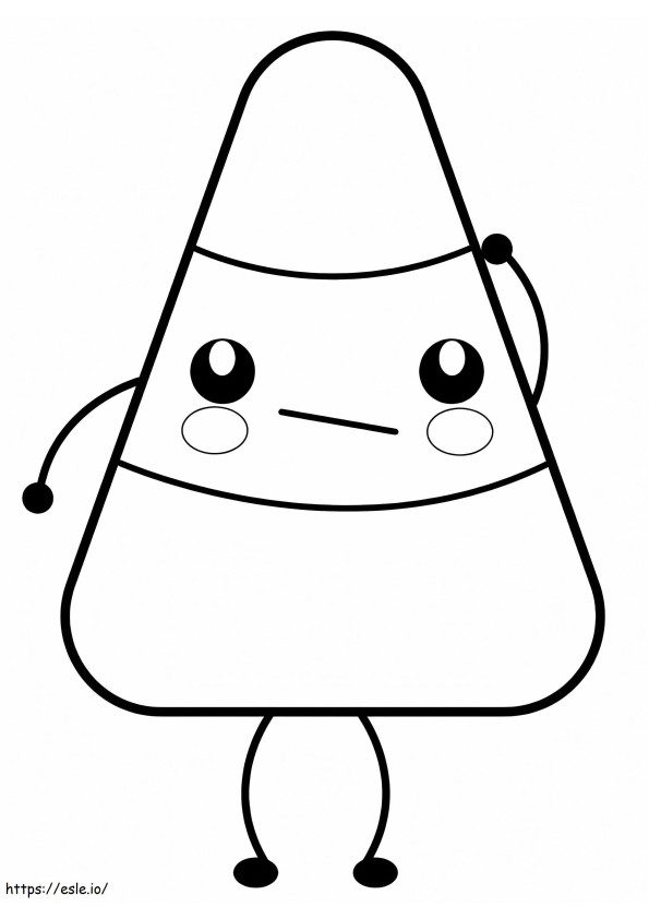 Worried Candy Corn coloring page