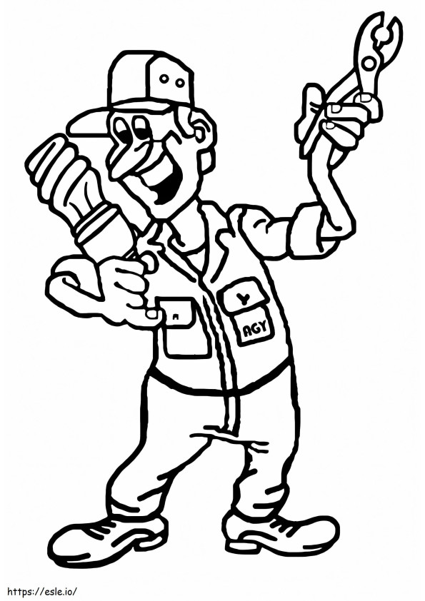 Electrician 11 coloring page