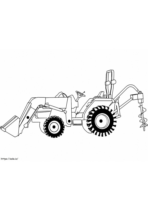 Coloriage Chargement du tracteur à imprimer dessin