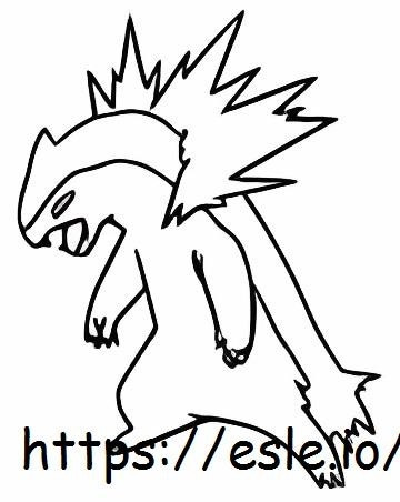 Typhlosion coloring page