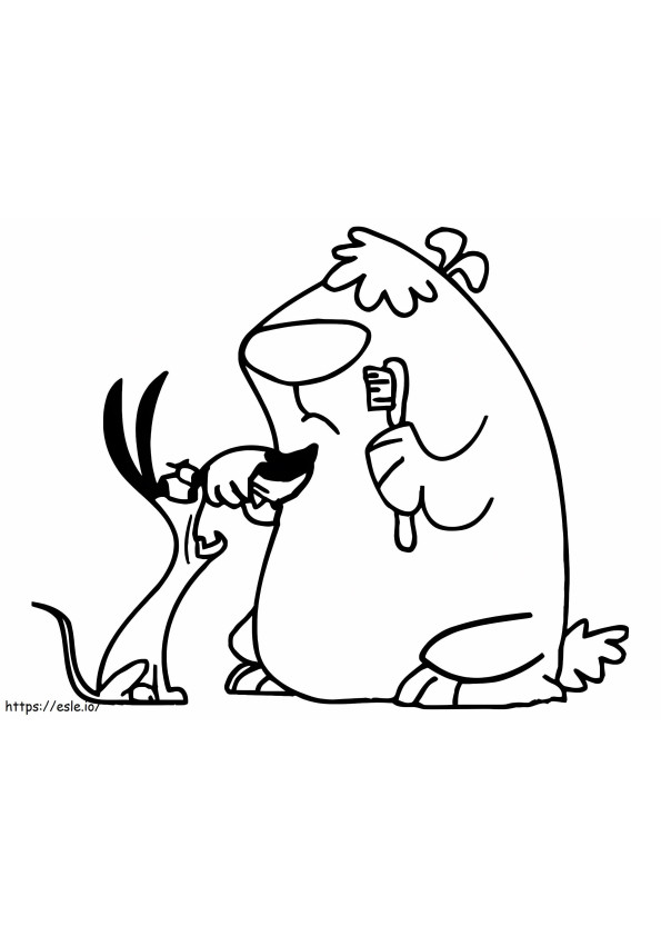 Little Dog And Big Dog From 2 Stupid Dogs