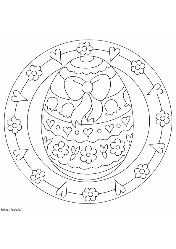Bela Mandala de Páscoa para colorir