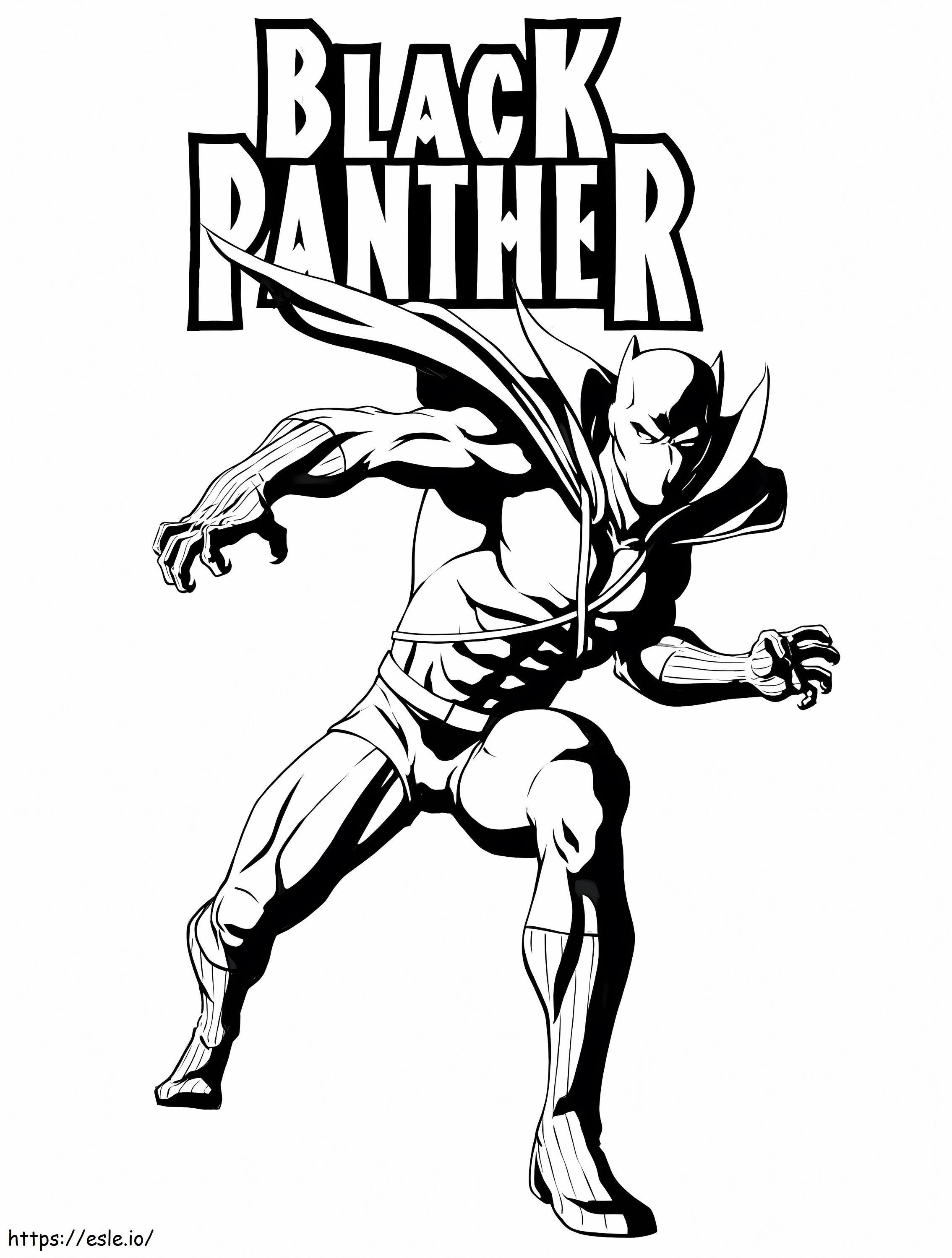 Black Panther 1 coloring page