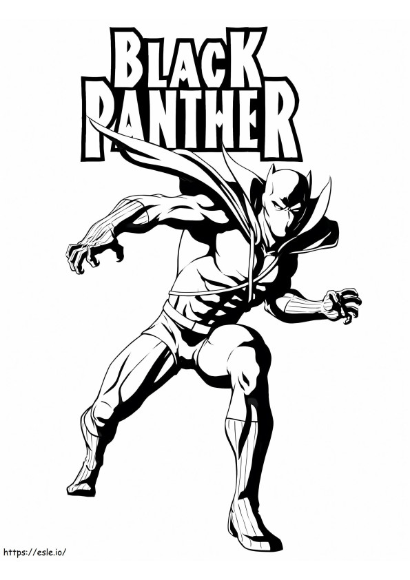Black Panther 1 coloring page