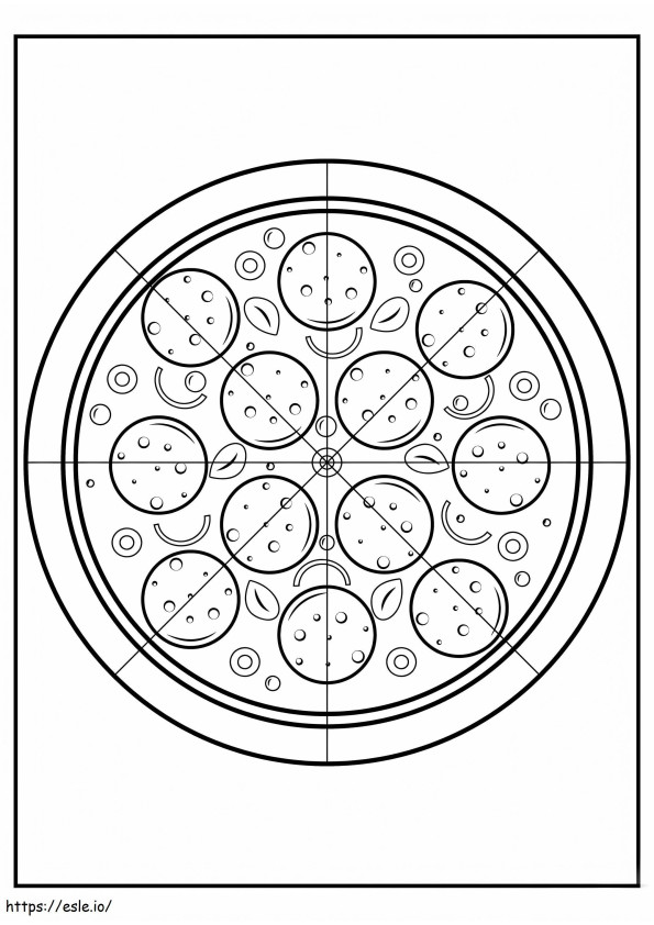 Hard Pizza coloring page