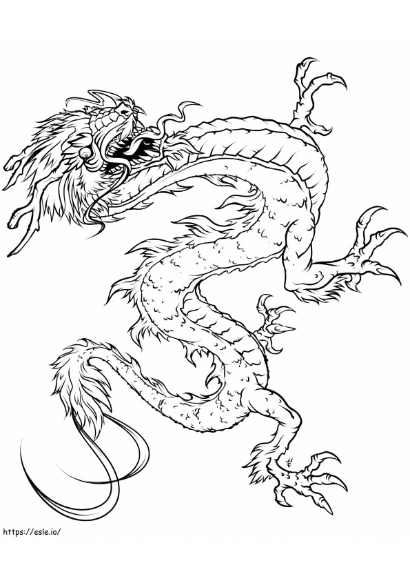 1562557410 Dragão Chinês A4 para colorir