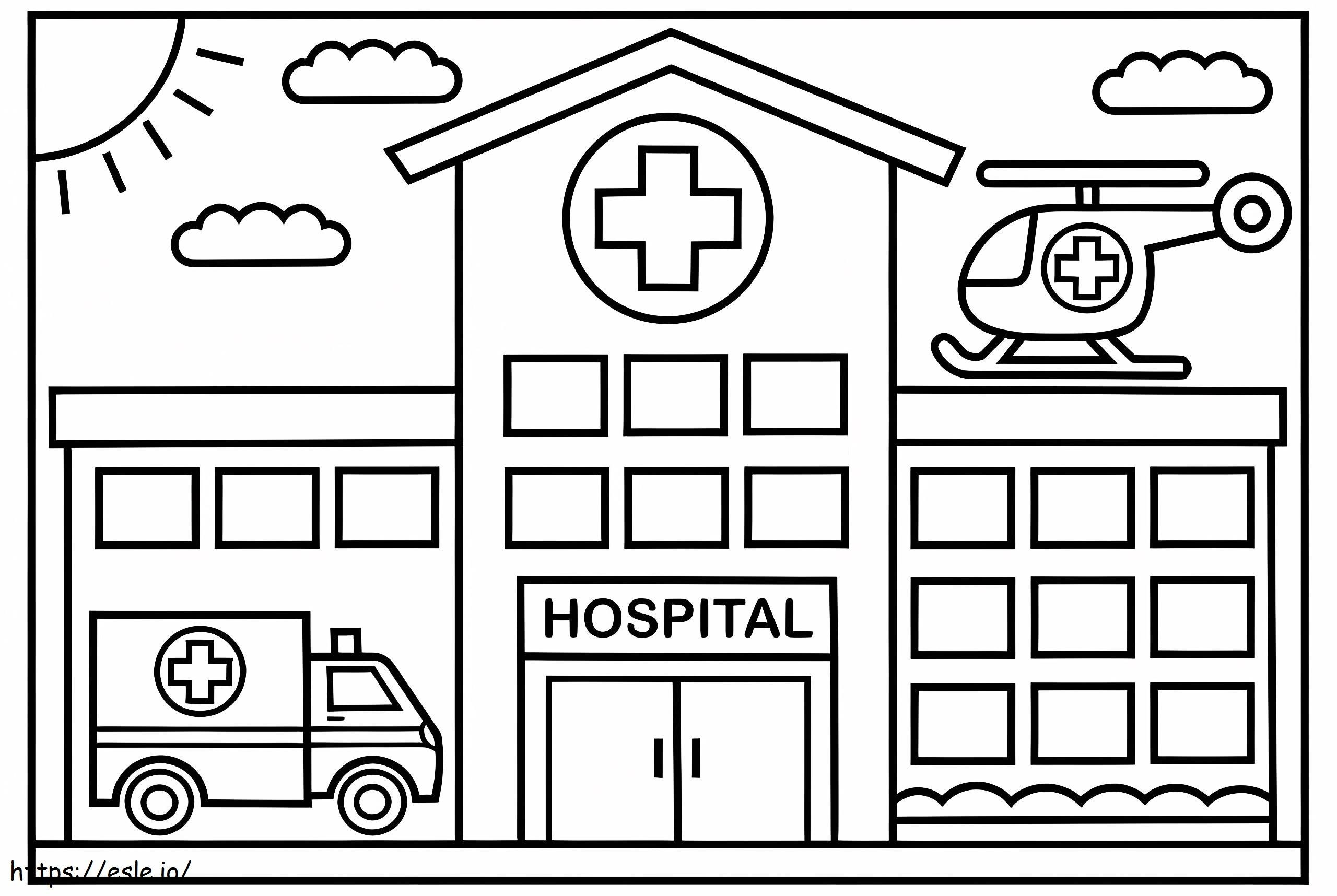 Printable Hospital coloring page