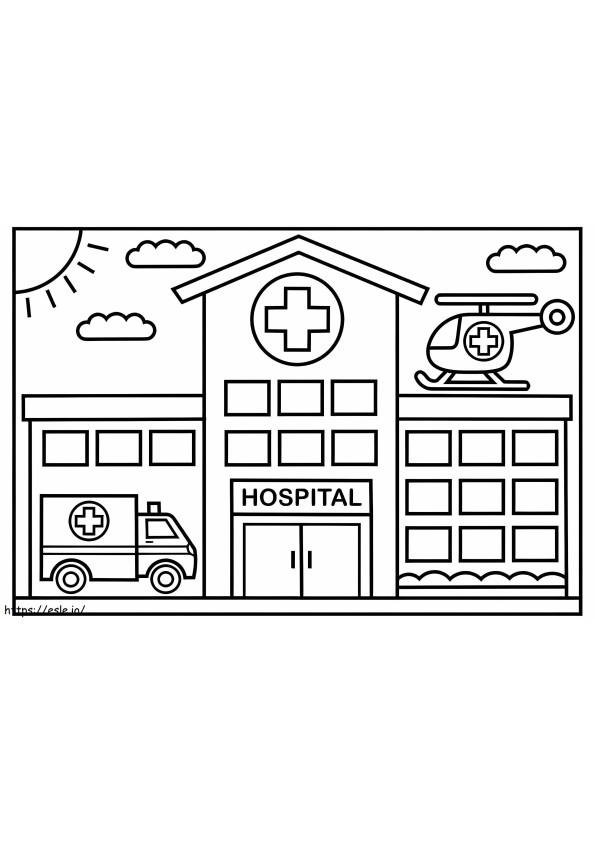 Printable Hospital coloring page