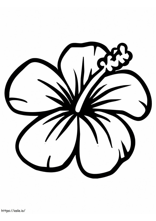 Hibiscus Flower 7 coloring page