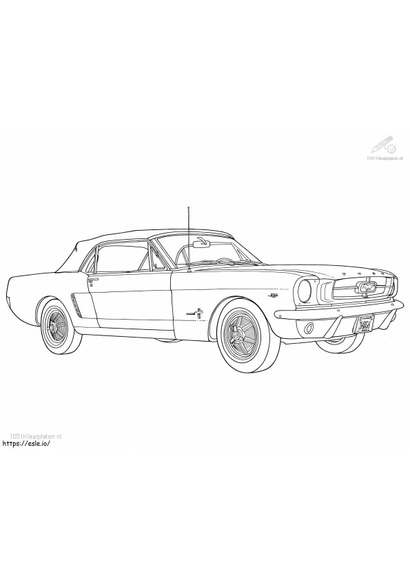 Coloriage Ford Mustang cool à imprimer dessin