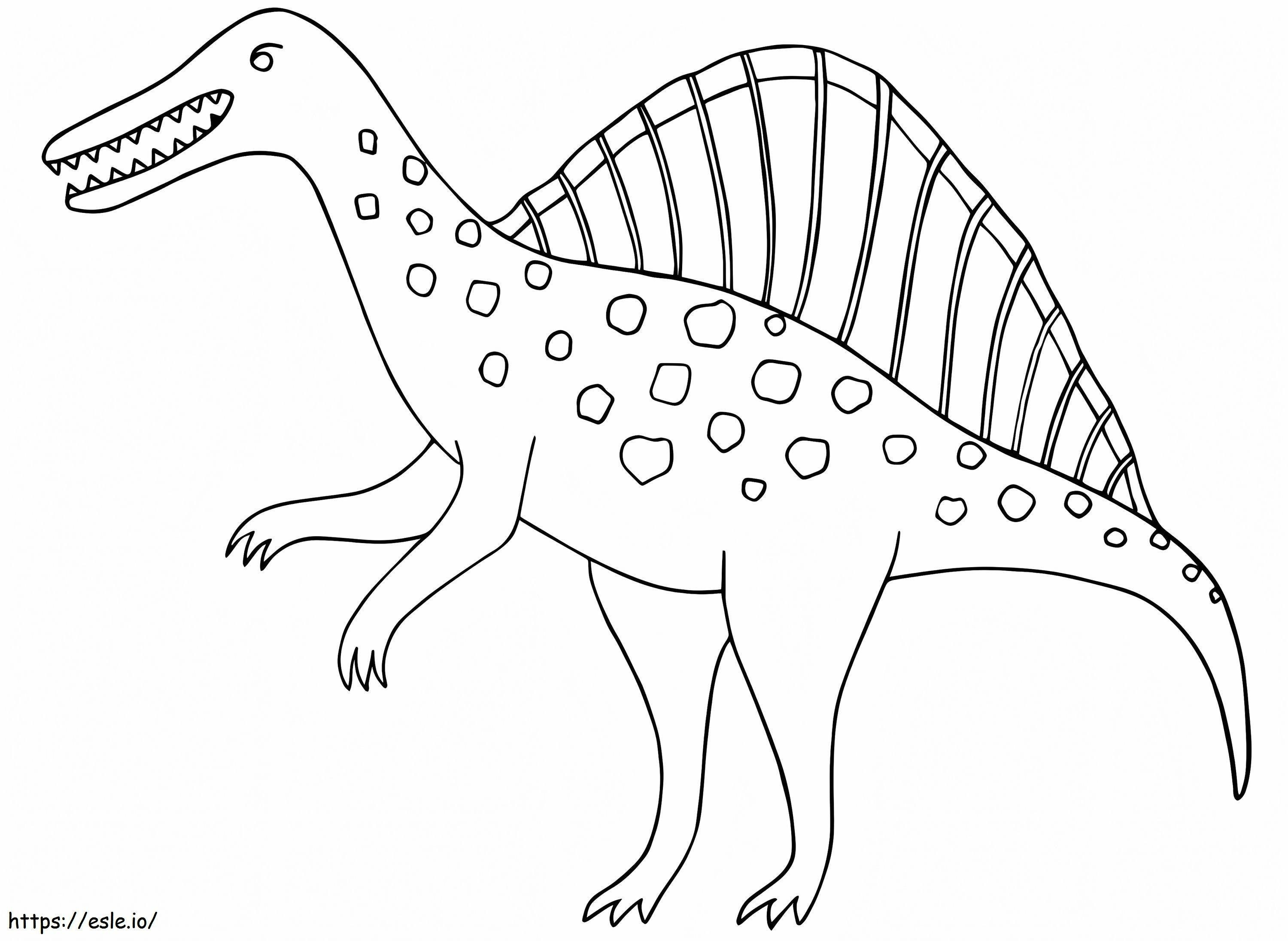 スピノサウルス アレブリヘ ぬりえ - 塗り絵