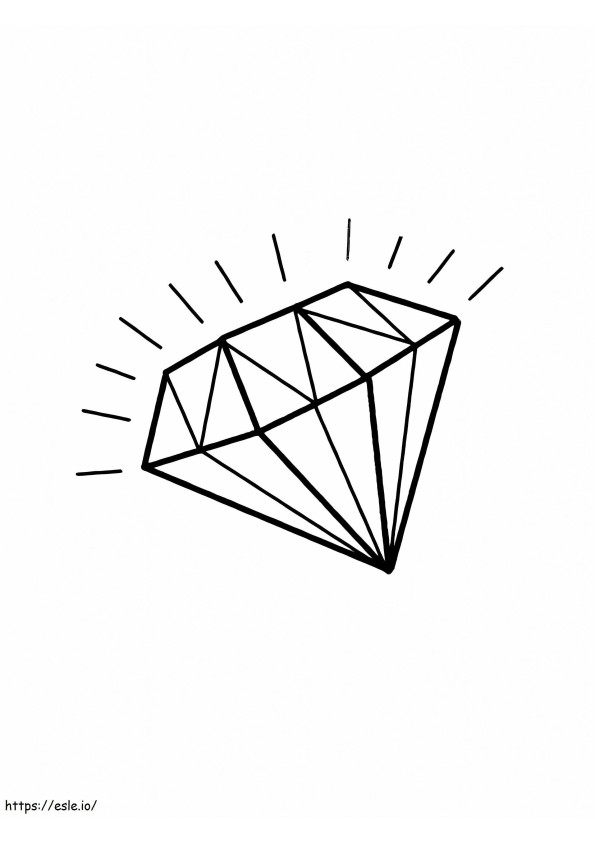 Leuchtender Diamant ausmalbilder