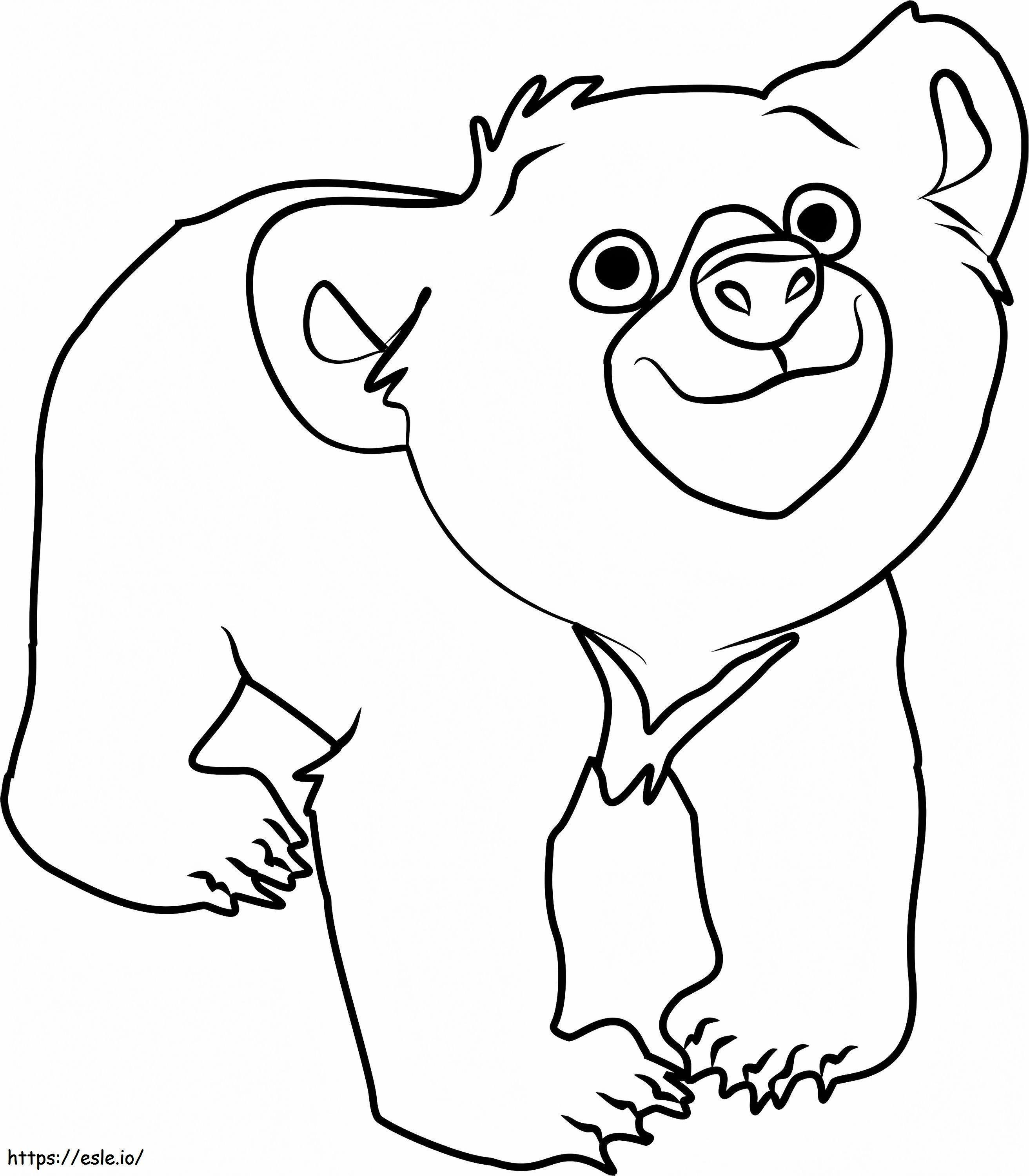 Koda Smiling A4 Coloring Page - Free Printable