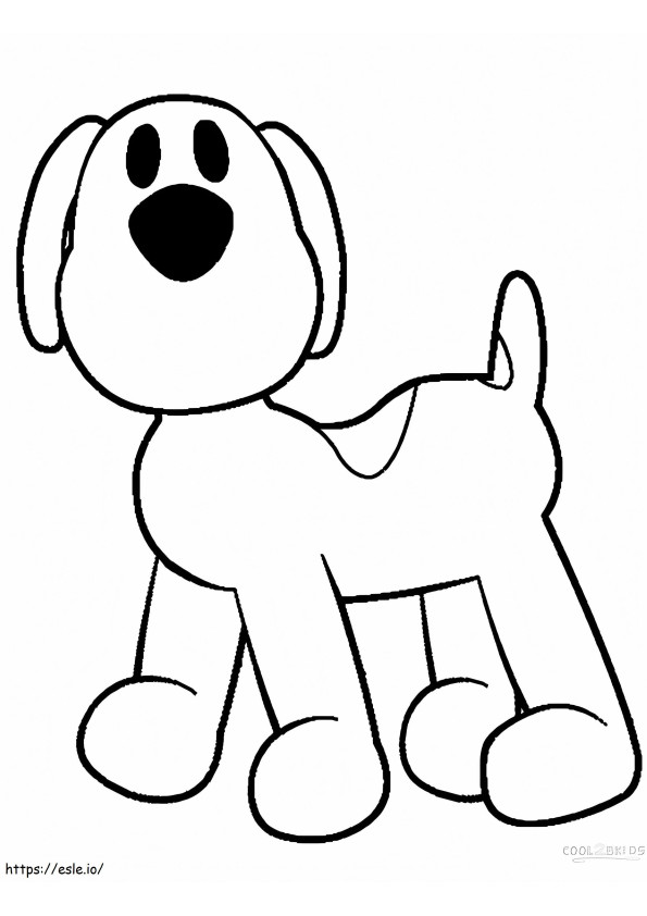 Cachorro Loula do Pocoyo para colorir