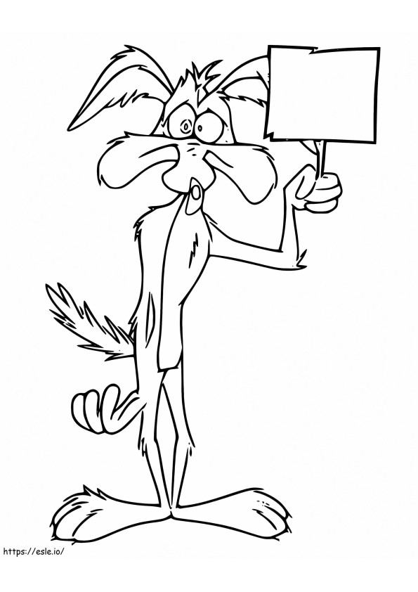Crazy Wile E Coyote coloring page