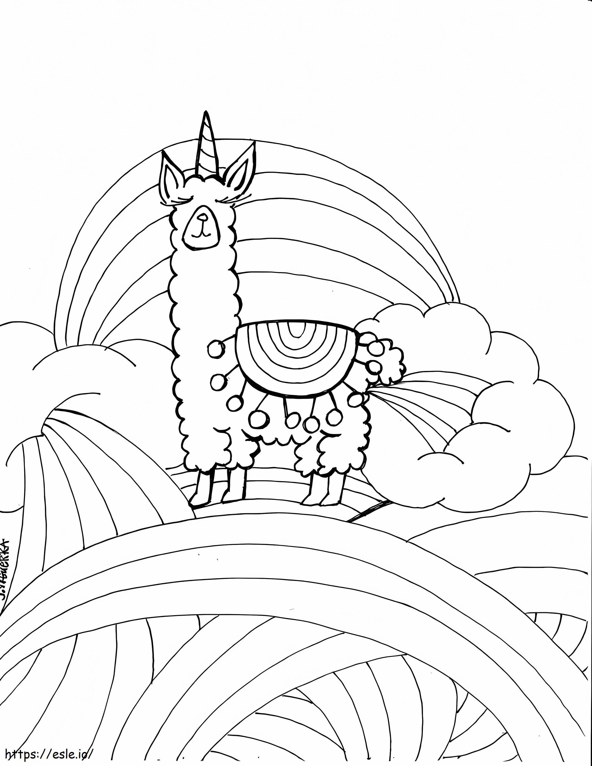 Lovely Llamacorn Coloring Page - Free Printable PDF