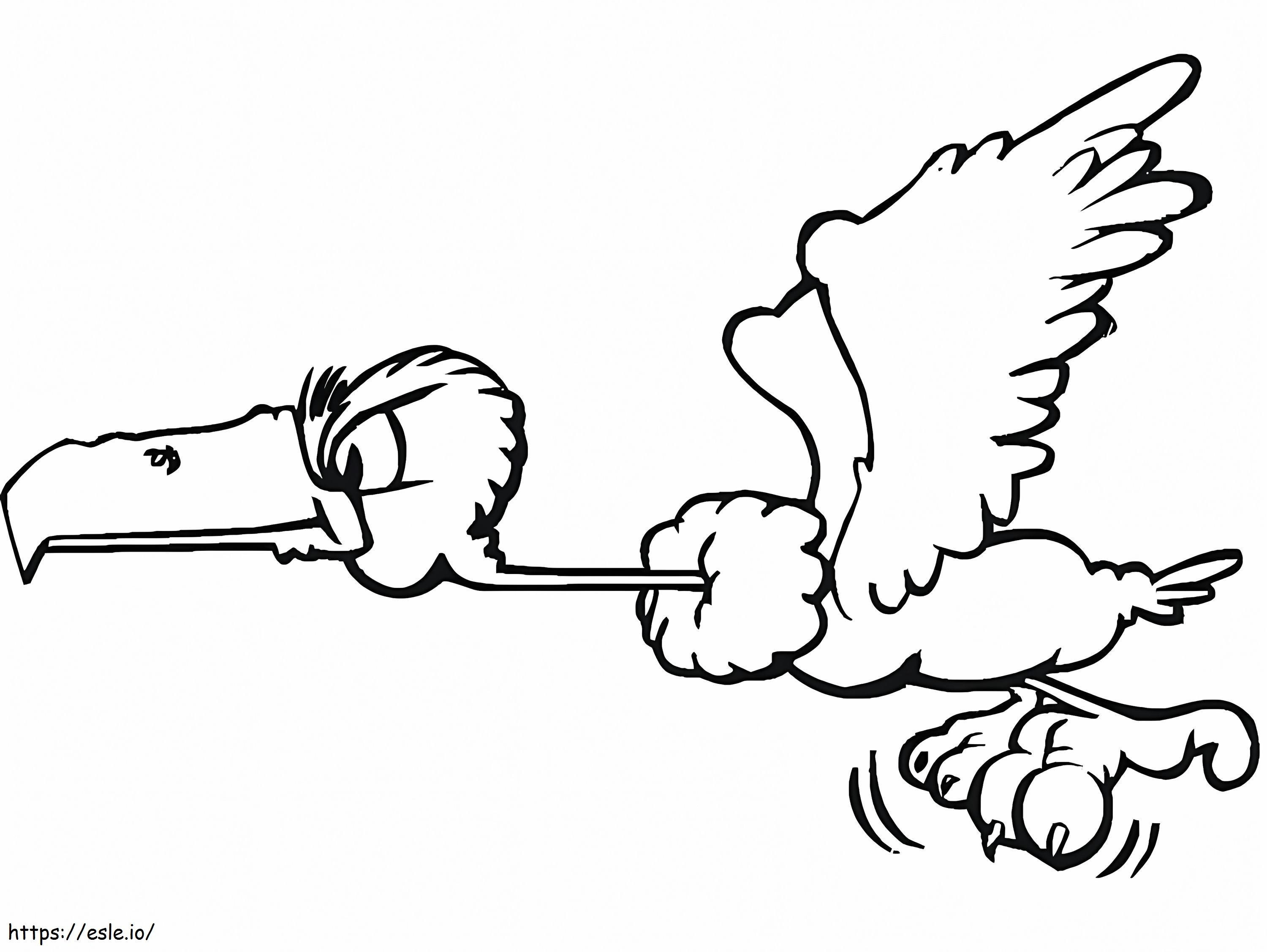 Flying Buzzard coloring page