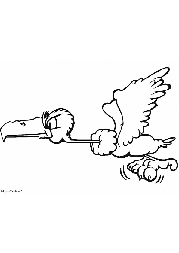 Flying Buzzard coloring page