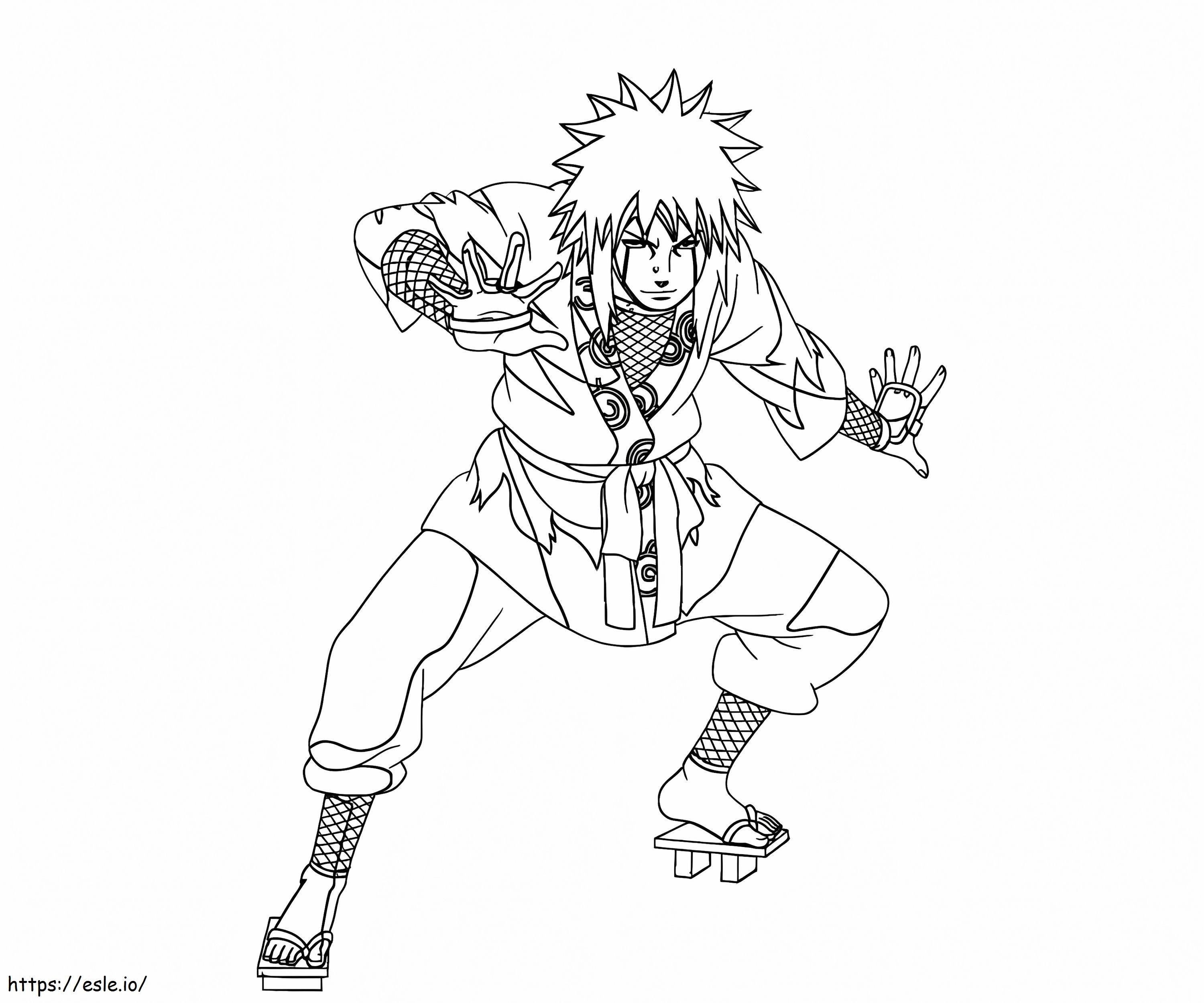 Jiraiya Fighting With Two Frogs Coloring Page | Sexiz Pix