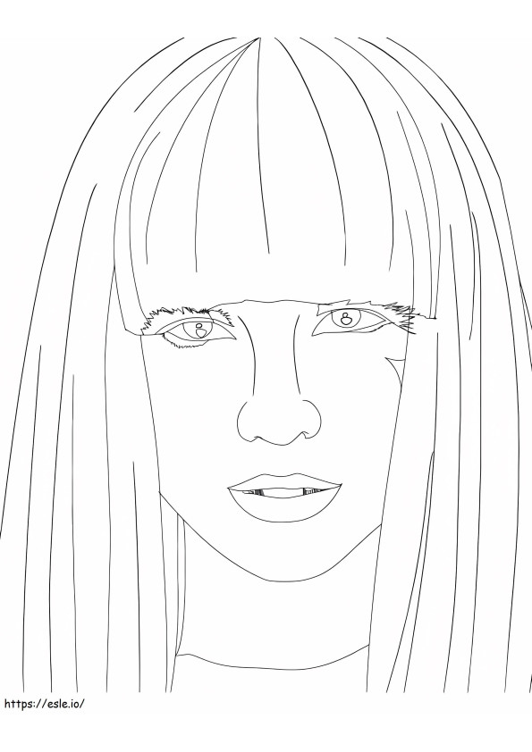 Lady Gaga Face coloring page