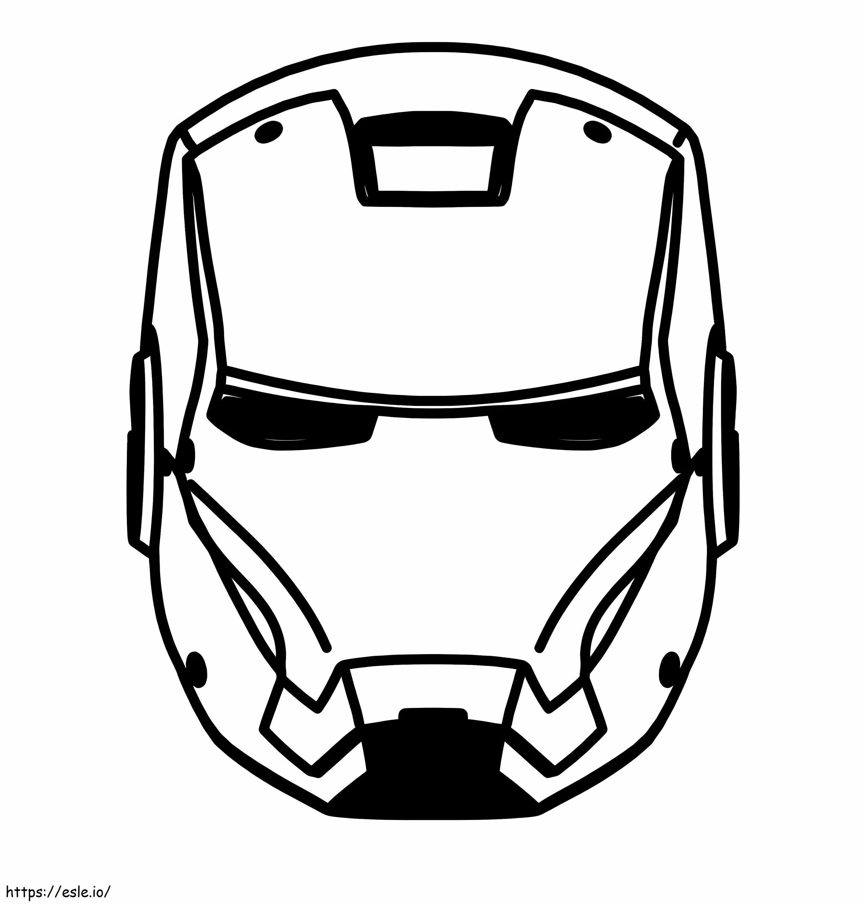 Desenho de máscara do Ironman para colorir