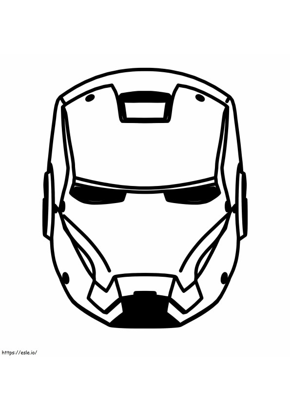 Ironman Mask Drawing coloring page