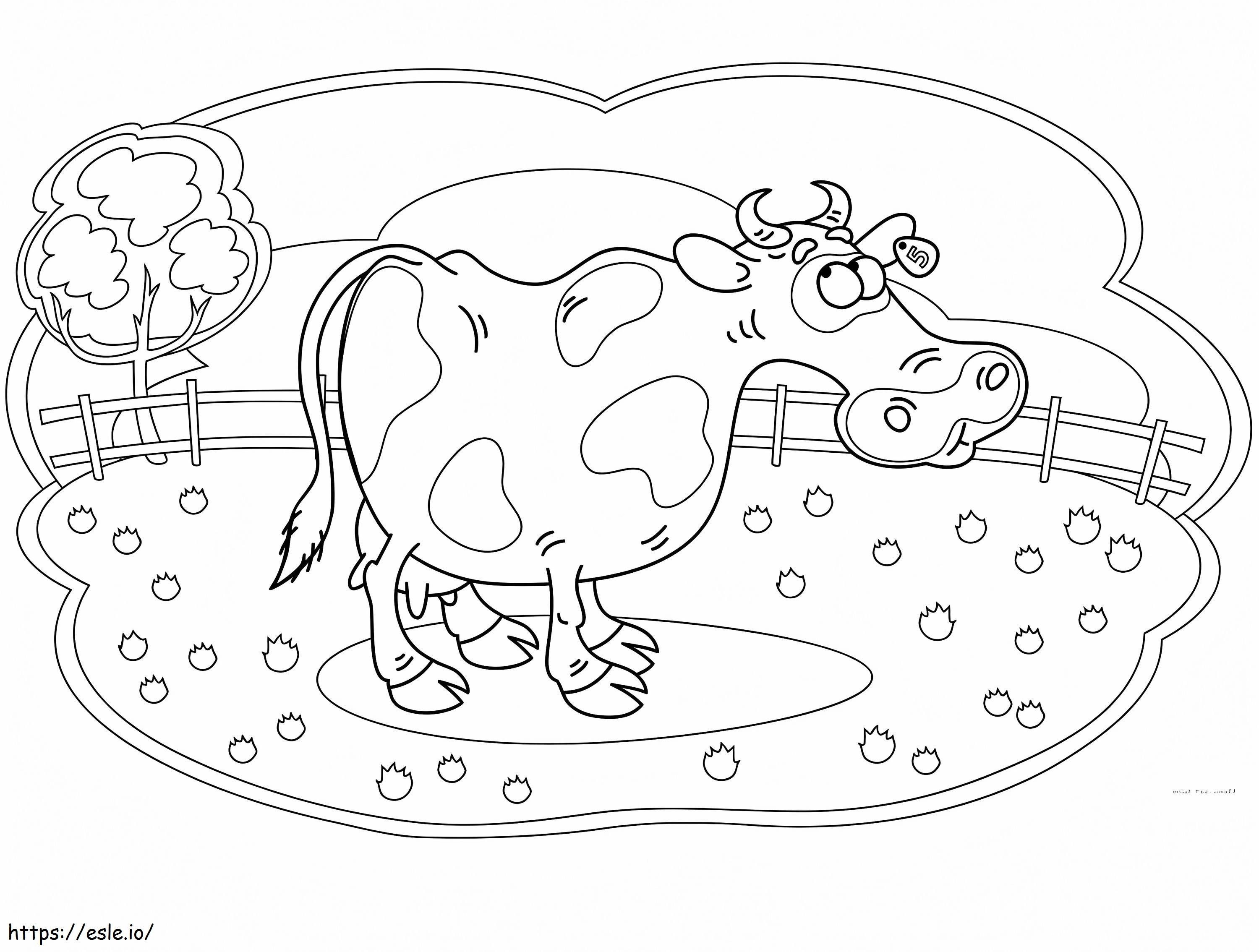 Cow Looks Funny coloring page