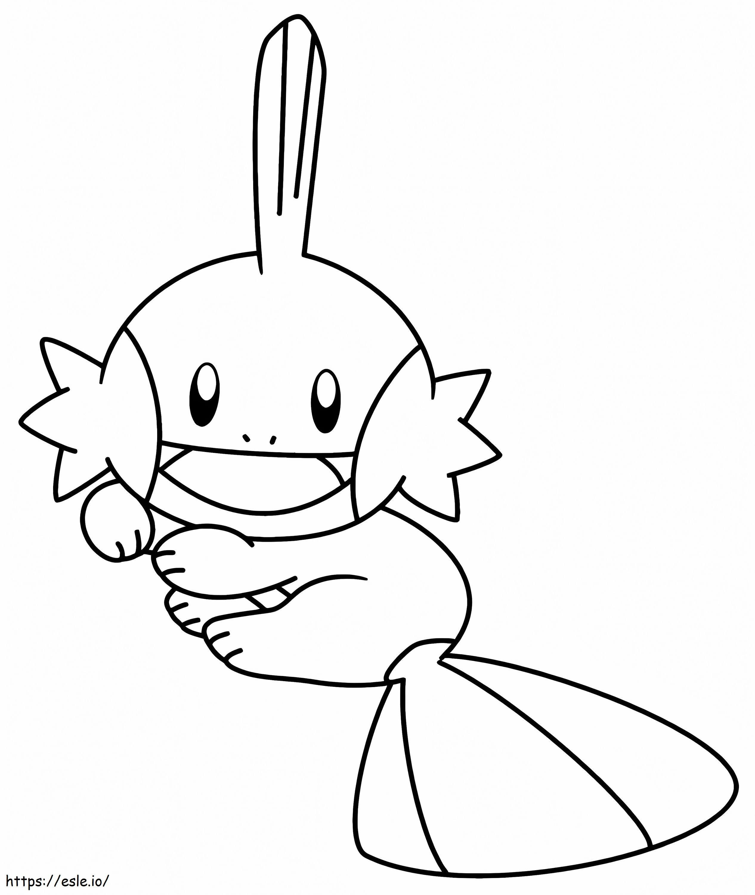 Adorável Pokémon Mudkip para colorir