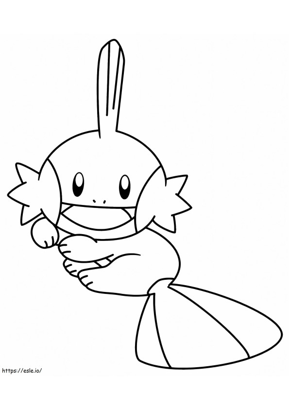 Pokemon Mudkip yang menggemaskan Gambar Mewarnai