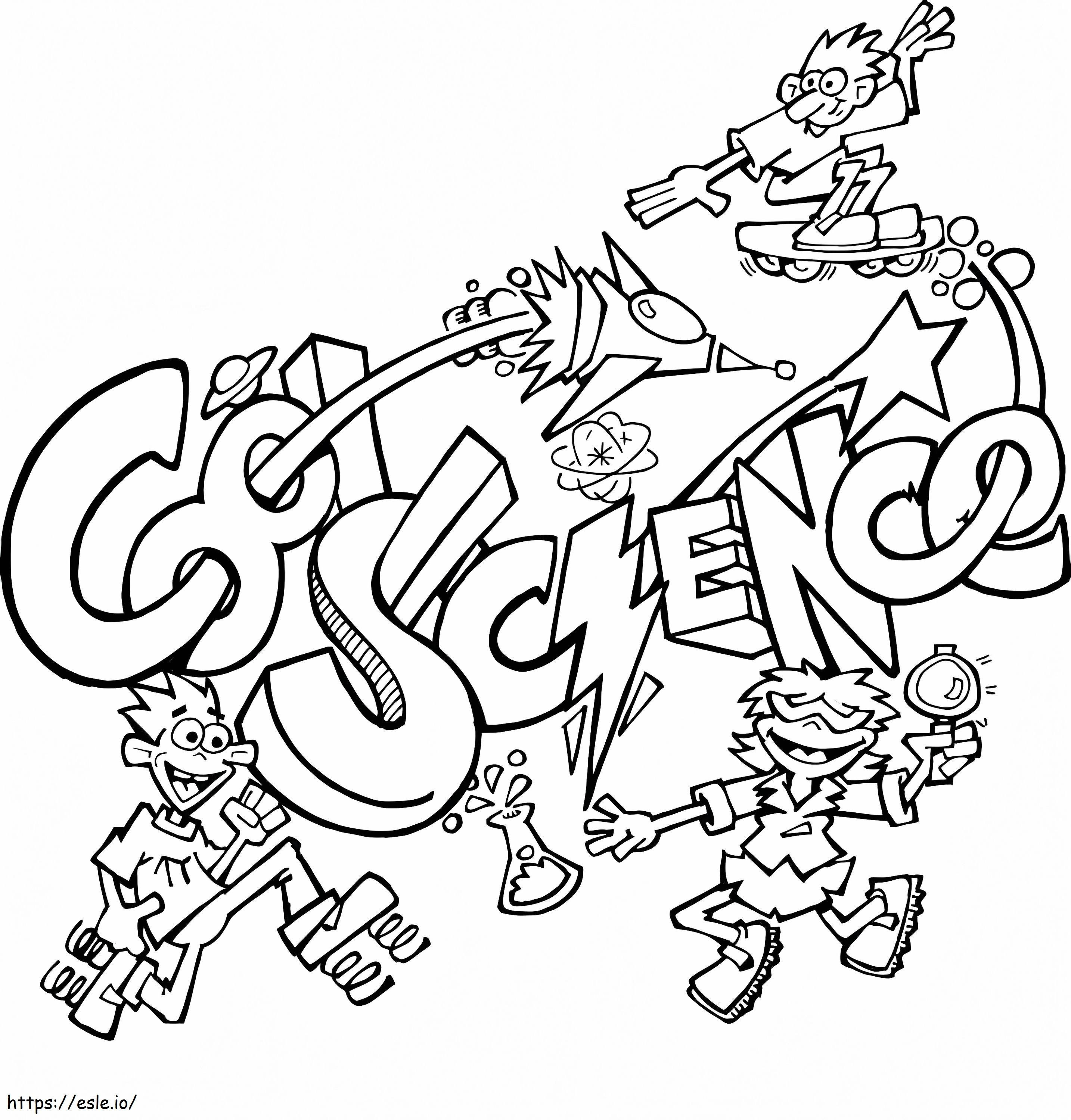 Cool Science coloring page
