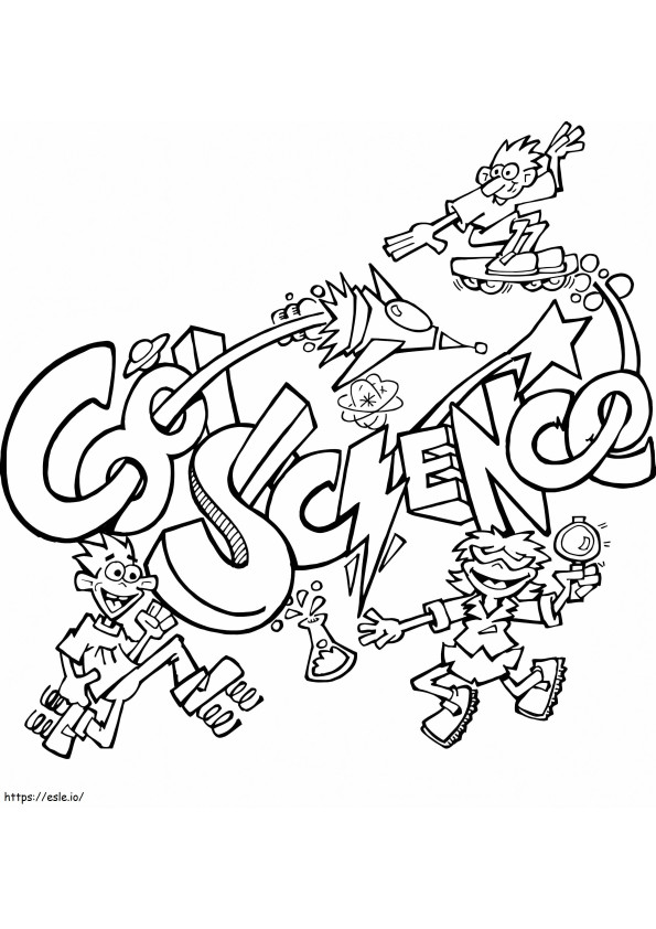 Cool Science coloring page
