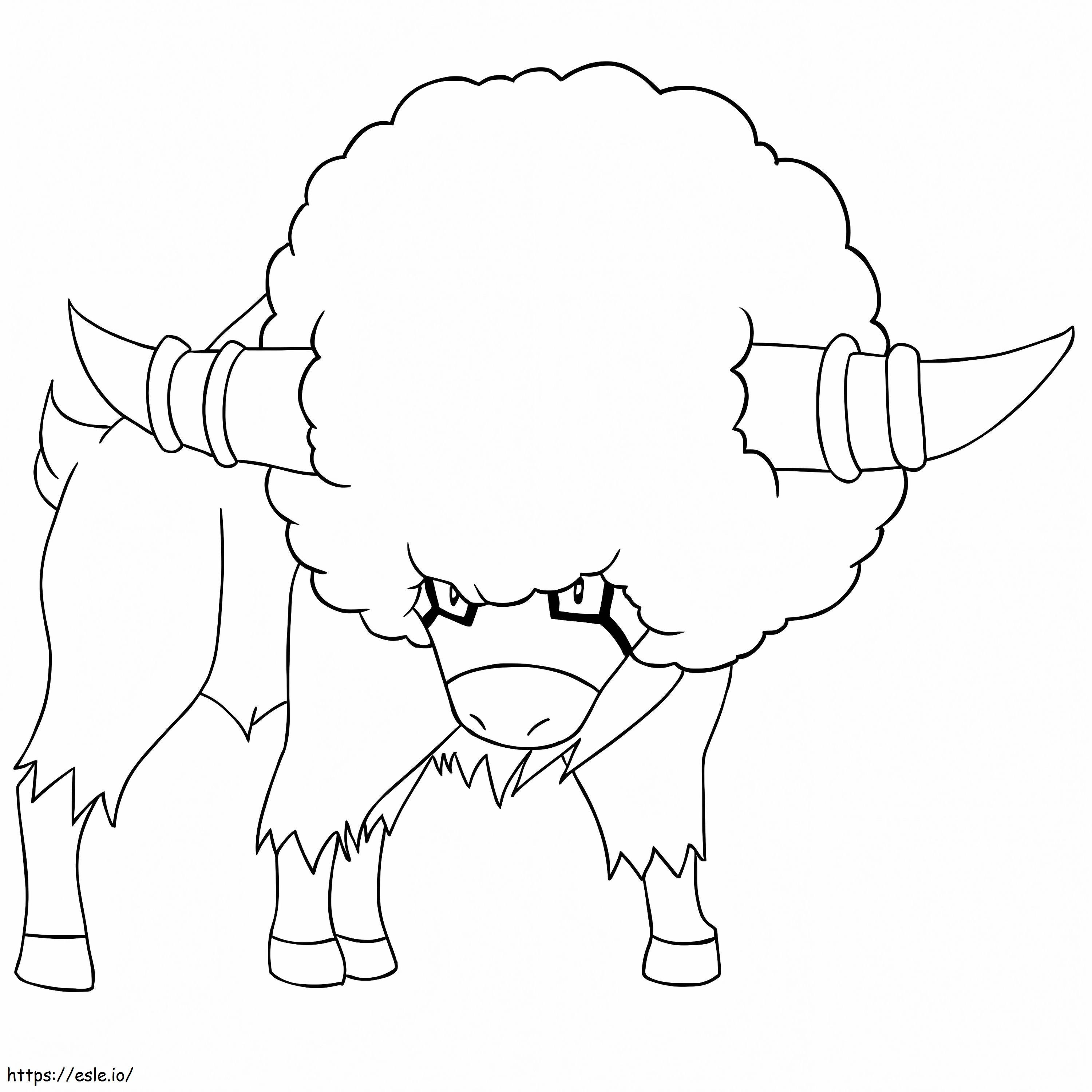 Bouffalant Pokemon coloring page