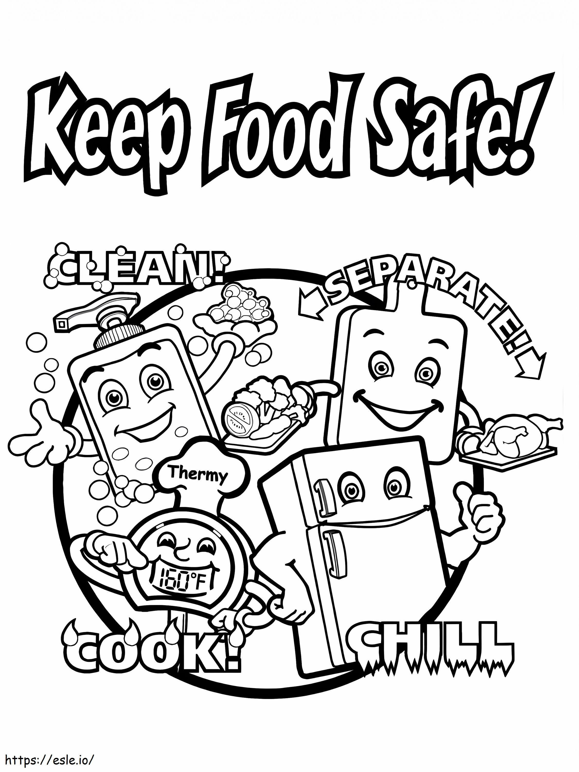 Keep Food Safe coloring page