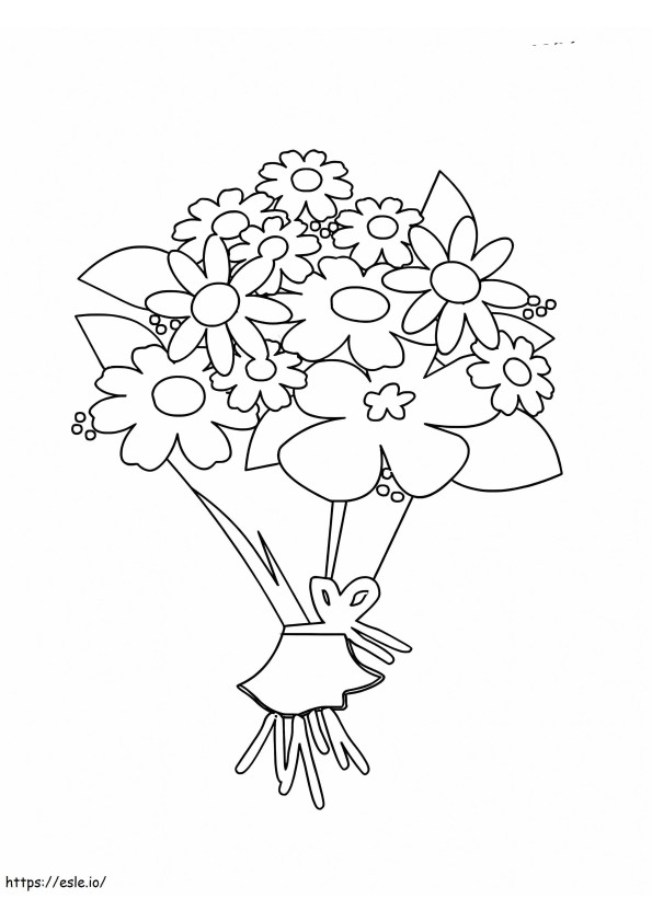 Wonderful Flower Bouquet coloring page