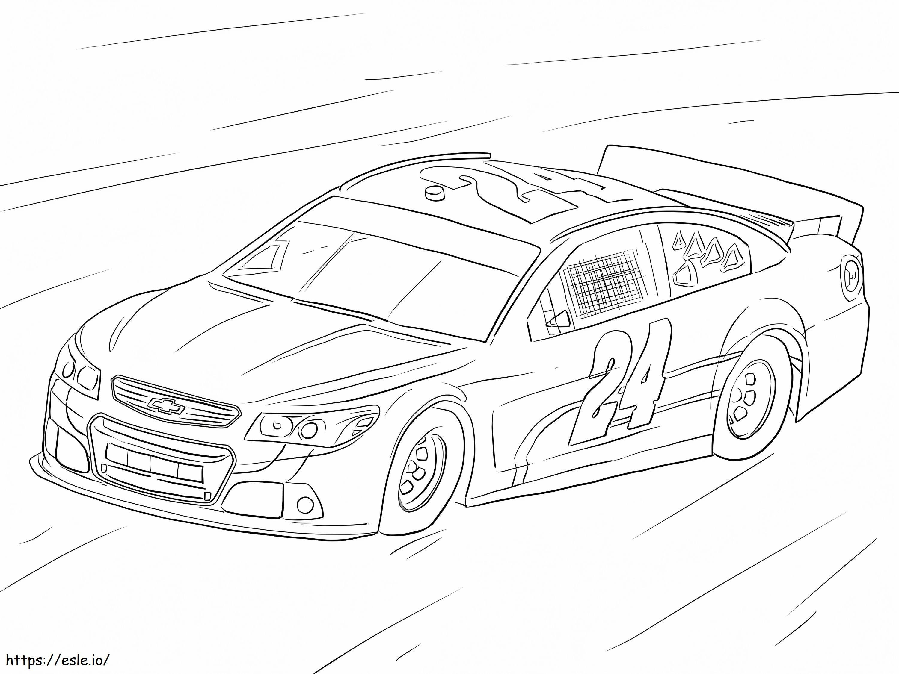 Coloriage Jeff Gordon NASCAR Voiture à imprimer dessin