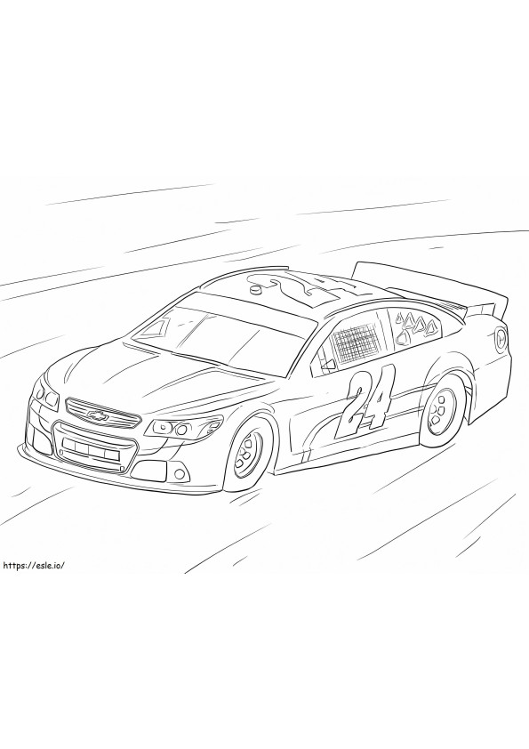 Jeff Gordon Mobil NASCAR Gambar Mewarnai