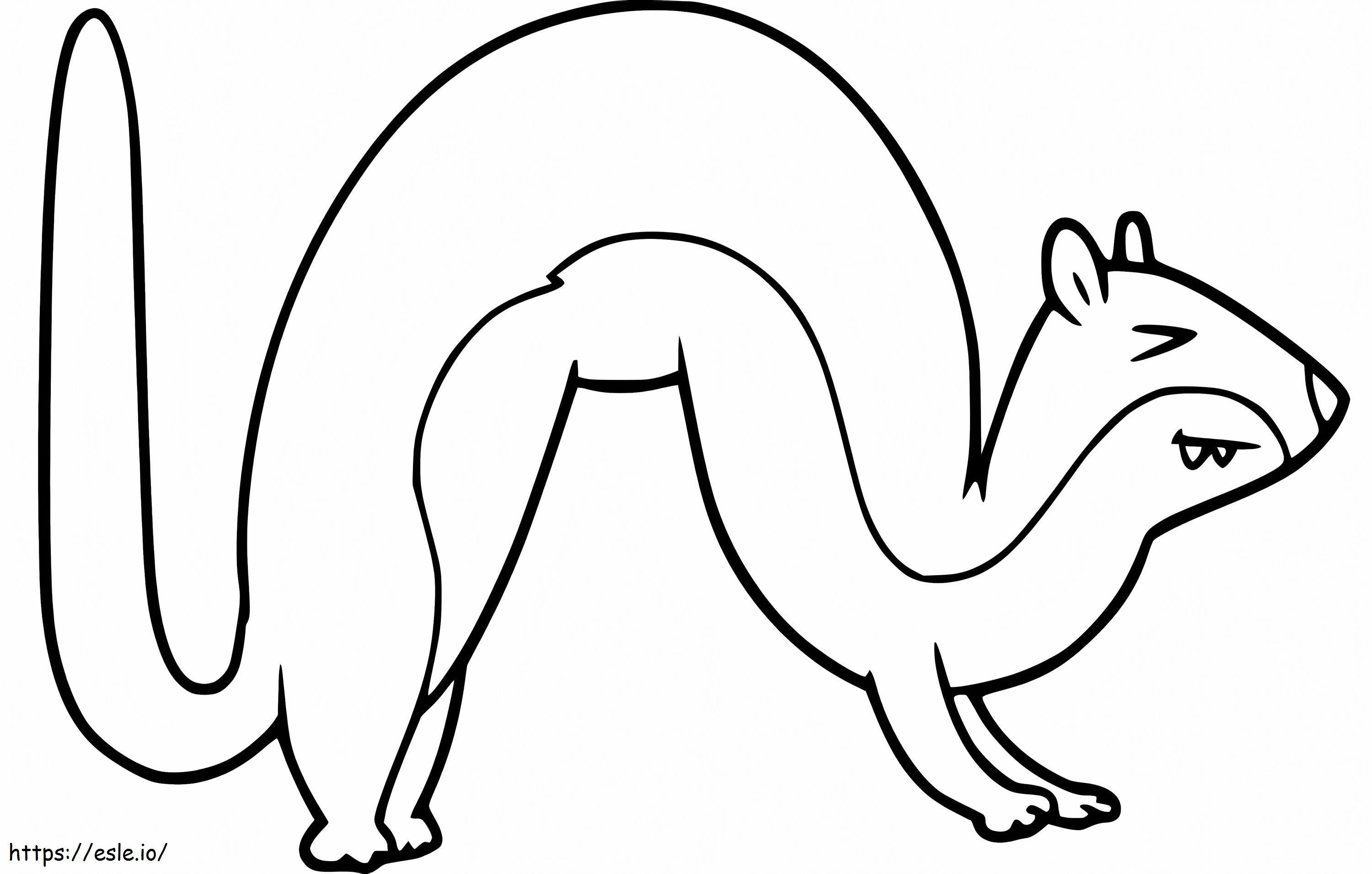 Fun Weasel coloring page
