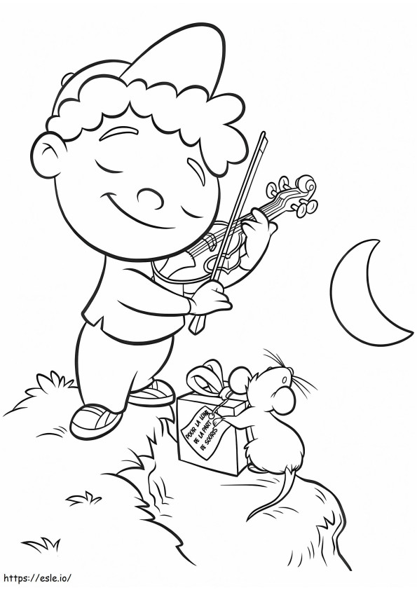 1536139447 Quincy tocando violino A4 para colorir