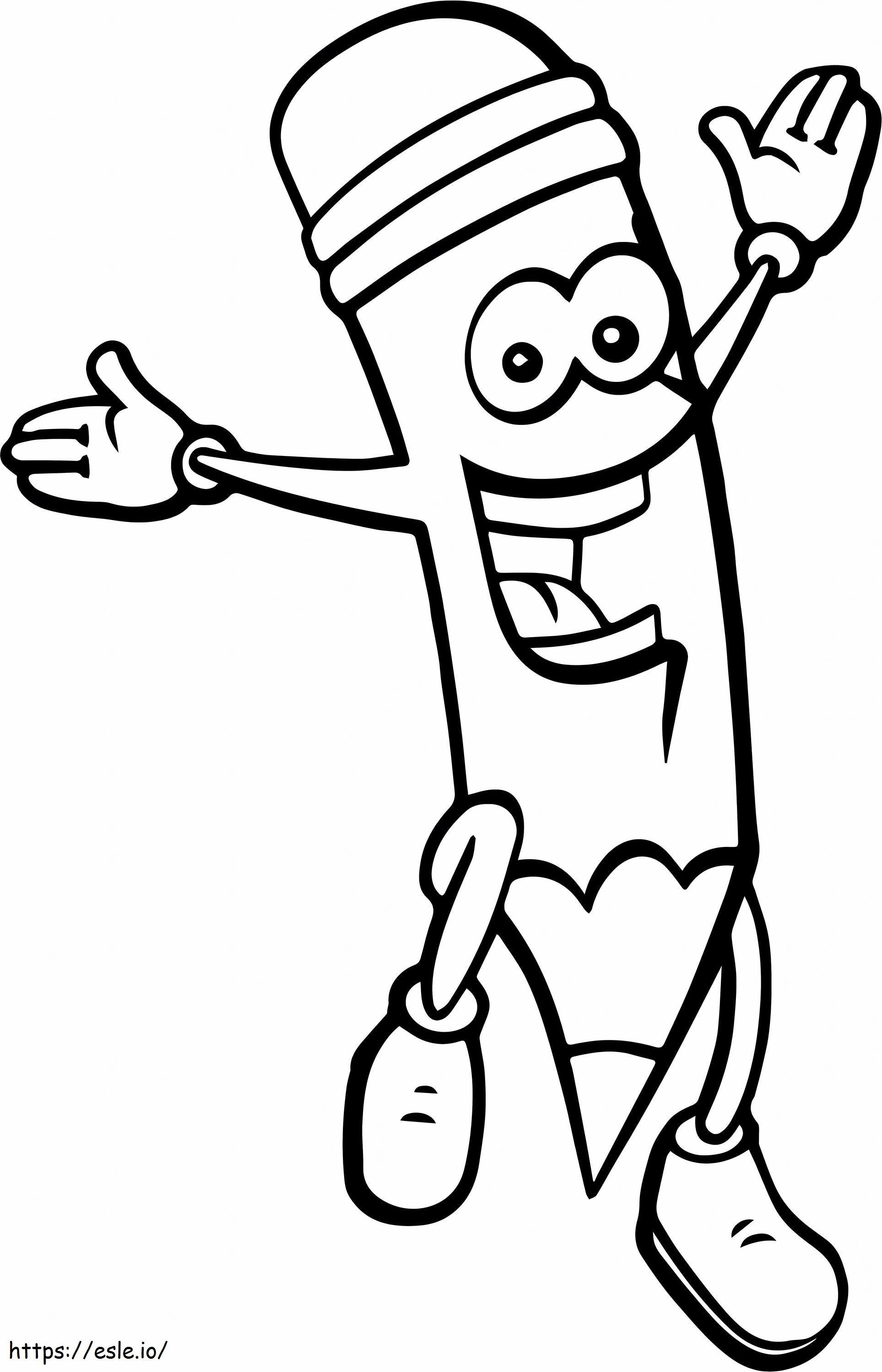 Jumping Pencil coloring page