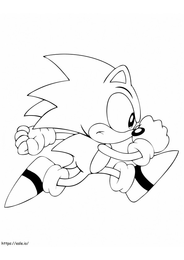 Sonic está correndo para colorir