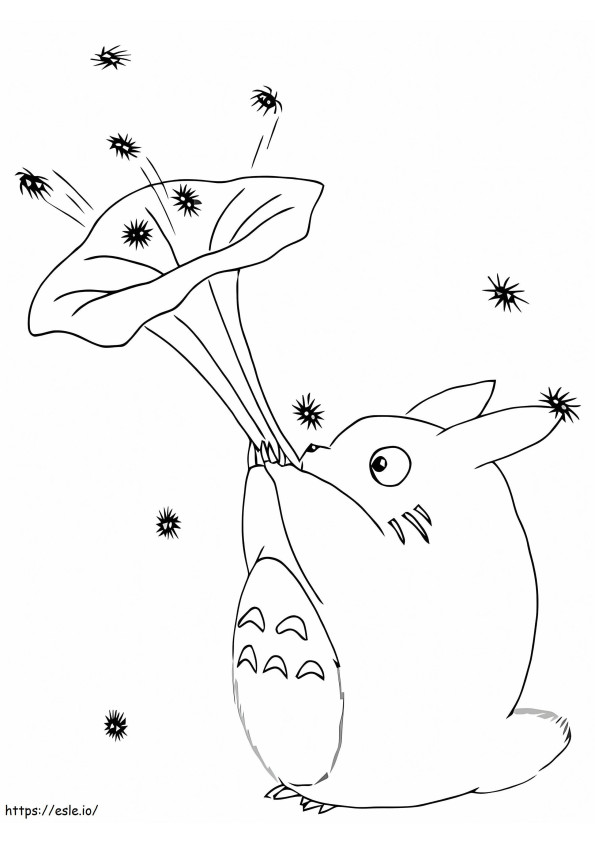 Cute Totoro 2 coloring page