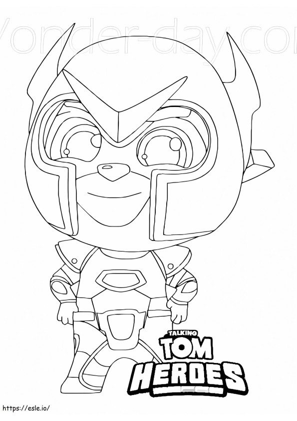 Tom From Talking Tom Heroes coloring page
