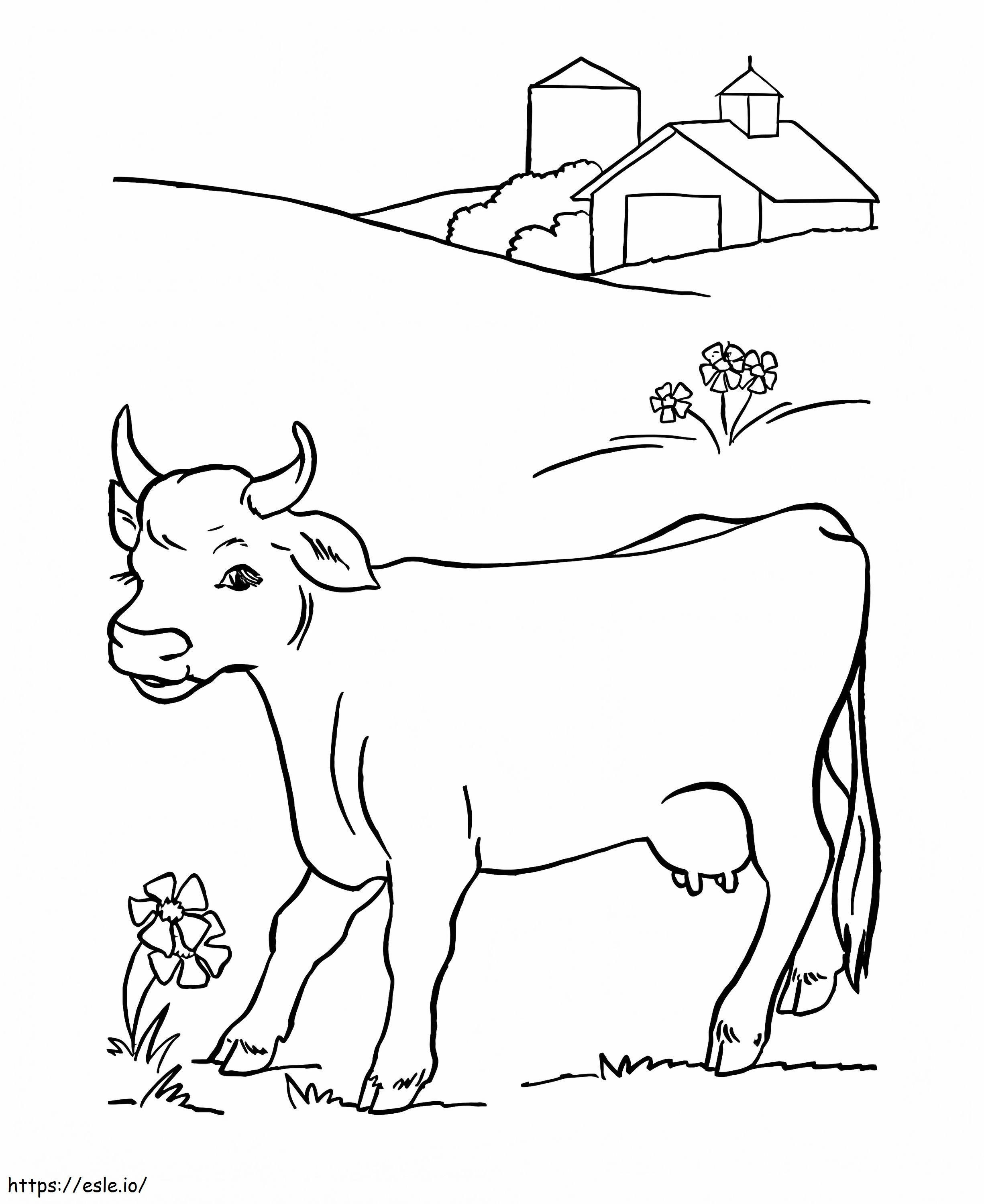 Coloriage Vache 11 à imprimer dessin